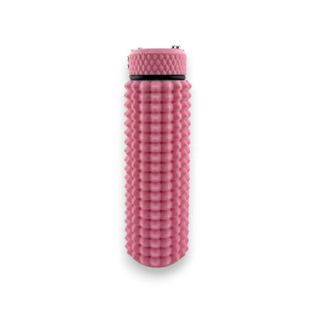Little Ouchies Grippie Chapstick Holder shown in pink, Little Ouchies Grippie Chapstick Holders are designed for pain stims, Little Ouchies Grippie Chapstick Holder for anxiety and stress, Little Ouchies for sensory regulation, Little Ouchies for self-soothing, pain stim accessories, pain stim fidget, autism fidgets for adults, discrete fidget toys, small fidgets 