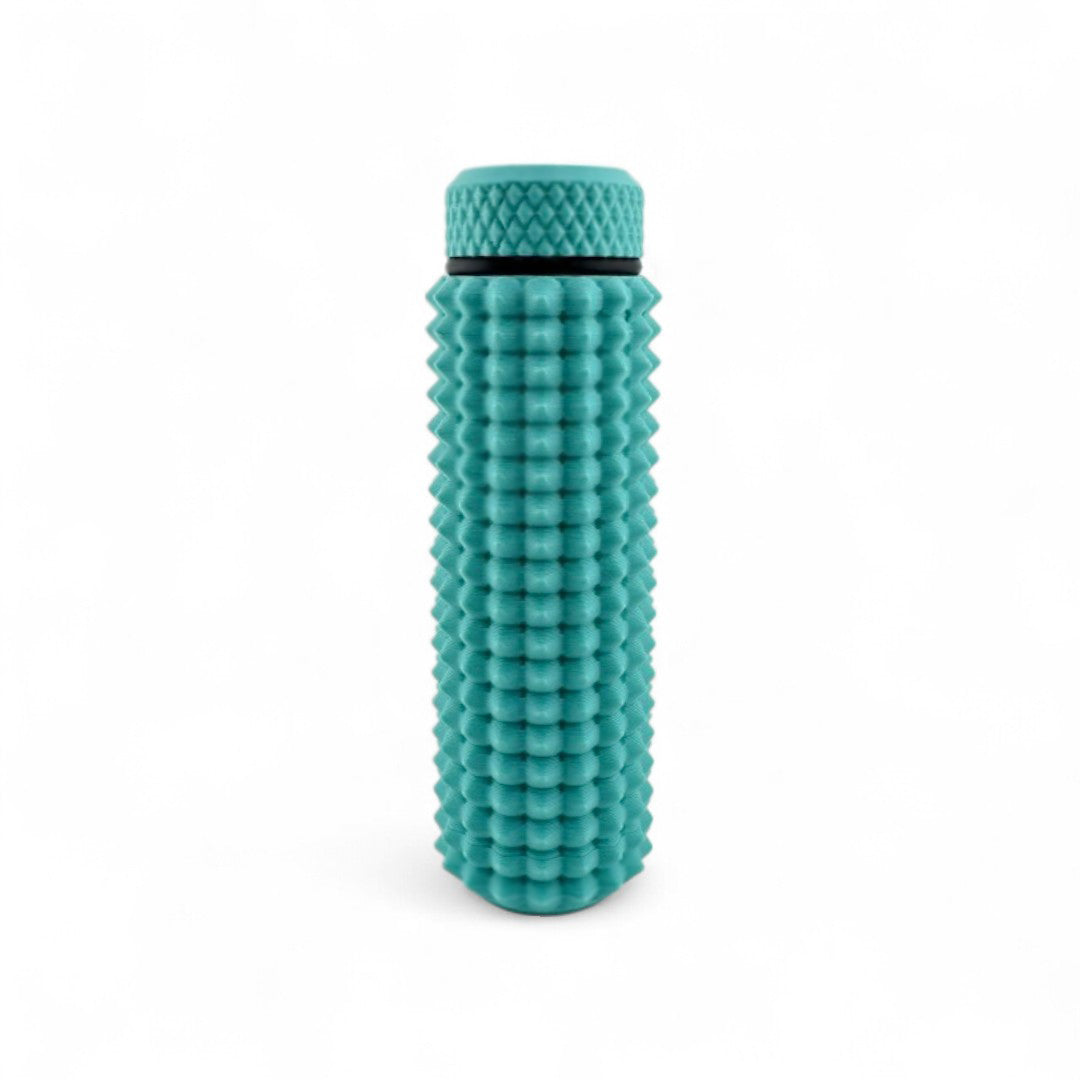Little Ouchies Grippie Chapstick Holder shown in teal, Little Ouchies Grippie Chapstick Holders are designed for pain stims, Little Ouchies Grippie Chapstick Holder for anxiety and stress, Little Ouchies for sensory regulation, Little Ouchies for self-soothing, pain stim accessories, pain stim fidget, autism fidgets for adults, discrete fidget toys, small fidgets 