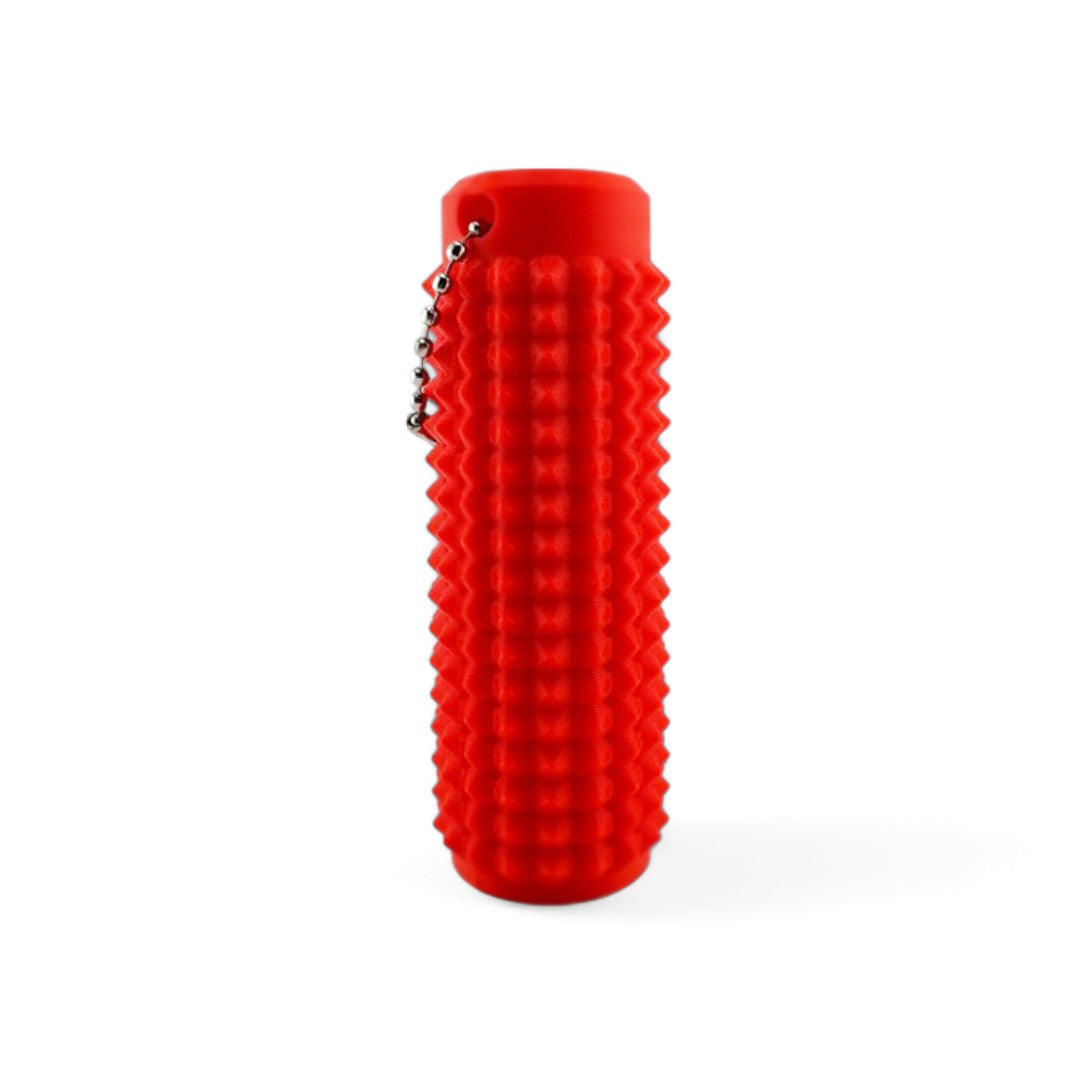 Little Ouchies Grippies shown in red, Little Ouchies Grippies are designed for pain stims, Little Ouchies Grippies for anxiety and stress, Little Ouchies for sensory regulation, Little Ouchies for self-soothing, pain stim toys for kids, autism fidgets for adults, discrete fidget toys 