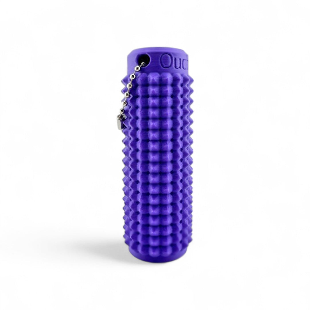 Little Ouchies Grippies shown in purple, Little Ouchies Grippies are designed for pain stims, Little Ouchies Grippies for anxiety and stress, Little Ouchies for sensory regulation, Little Ouchies for self-soothing, pain stim toys for kids, autism fidgets for adults, discrete fidget toys 