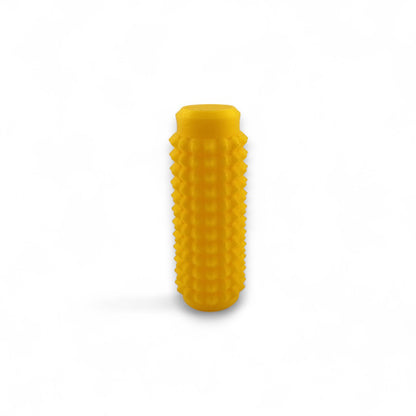 Little Ouchies Mini Grippies shown in yellow, Little Ouchies Mini Grippies are designed for pain stims, Little Ouchies Mini Grippies for anxiety and stress, Little Ouchies for sensory regulation, Little Ouchies for self-soothing, pain stim toys for kids, autism fidgets for adults, discrete fidget toys, small fidgets 
