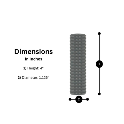 Little Ouchies MiniSpikie size diagram, bright color sensory toys, autism stim toys, fidgets, little ouchies fidgets, pain stim fidgets, pain stim toys, adult pain stim fidgets, adult pain stim toys, sensory toys for anxiety