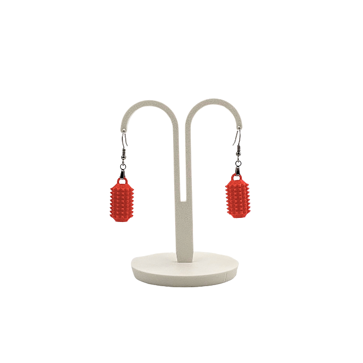 Little Ouchies Spikie Earrings, Little Ouchies Spikie Earrings designed for pain stims, Little Ouchies Spikie Earrings for anxiety and stress, Little Ouchies for sensory regulation, Little Ouchies for self-soothing, pain stim toys for kids, autism fidgets for adults, discrete fidget toys, small fidgets, wearable fidget, wearable fidget for adults