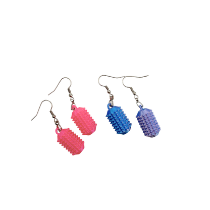 Little Ouchies Spikie Earrings, Little Ouchies Spikie Earrings designed for pain stims, Little Ouchies Spikie Earrings for anxiety and stress, Little Ouchies for sensory regulation, Little Ouchies for self-soothing, pain stim toys for kids, autism fidgets for adults, discrete fidget toys, small fidgets, wearable fidget, wearable fidget for adults