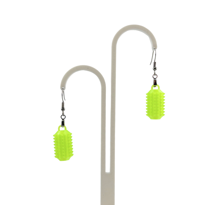 Little Ouchies Spikie Earrings, Little Ouchies Spikie Earrings designed for pain stims, Little Ouchies Spikie Earrings for anxiety and stress, Little Ouchies for sensory regulation, Little Ouchies for self-soothing, pain stim toys for kids, autism fidgets for adults, discrete fidget toys, small fidgets, wearable fidget, wearable fidget for adults