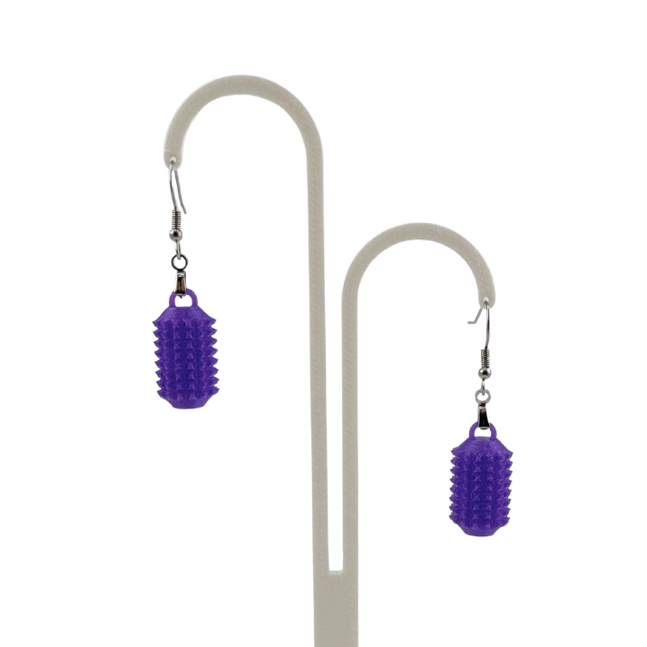 Little Ouchies Spikie Earrings, Little Ouchies Spikie Earrings designed for pain stims, Little Ouchies Spikie Earrings for anxiety and stress, Little Ouchies for sensory regulation, Little Ouchies for self-soothing, pain stim toys for kids, autism fidgets for adults, discrete fidget toys, small fidgets, wearable fidget, wearable fidget for adults